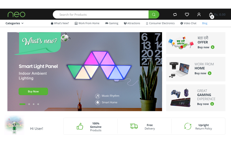 Neo Store Launched new websites